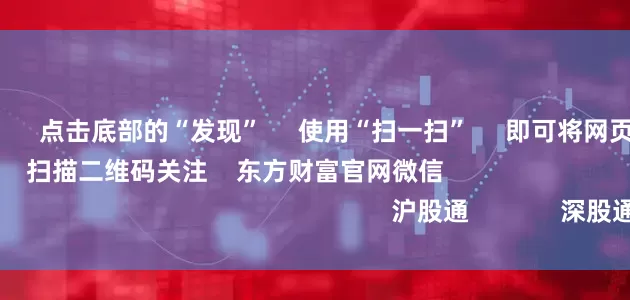 炒股股票配资      点击底部的“发现”     使用“扫一扫”     即可将网页分享至朋友圈                            扫描二维码关注    东方财富官网微信                                                                        沪股通             深股通