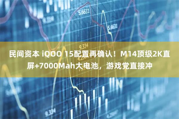 民间资本 iQOO 15配置再确认！M14顶级2K直屏+7000Mah大电池，游戏党直接冲